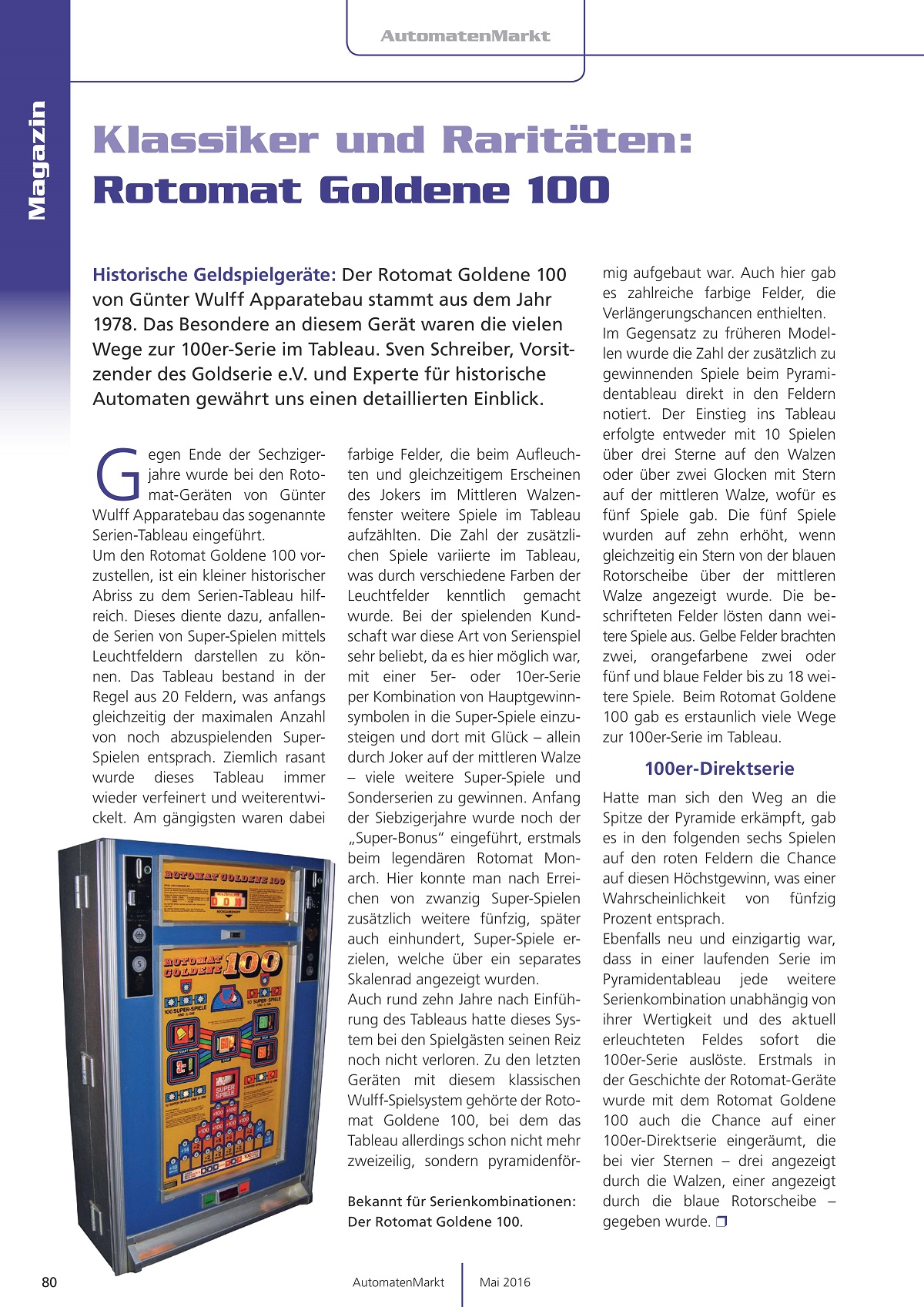 Goldene 100 Rotomat Printversion AM