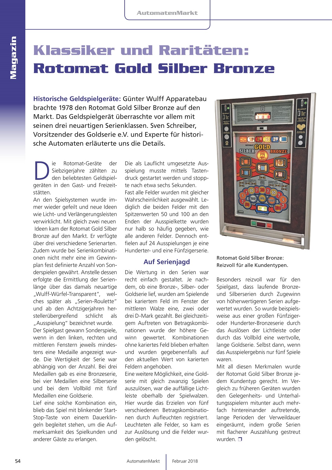 Rotomat Gold Silber Bronze Wulff 1978 Printversion AM