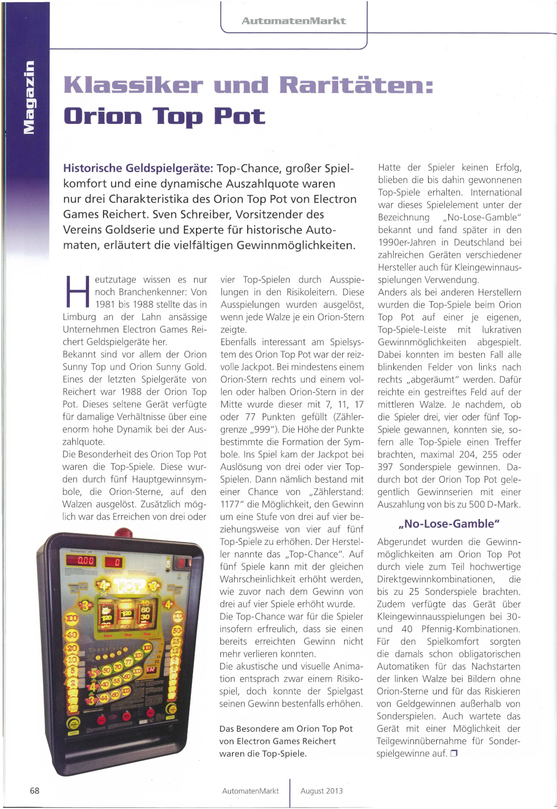 Top Pot Orion Reichert 1987 PVAM