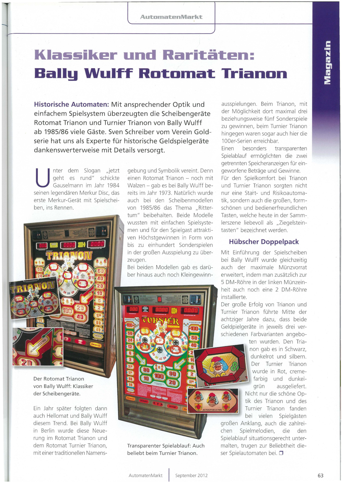 Trianon Rotomat Bally Wulff 1985 Printversion AM