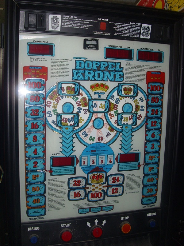 Doppel Krone Rototron wsbl sw Bally Wulff 1986