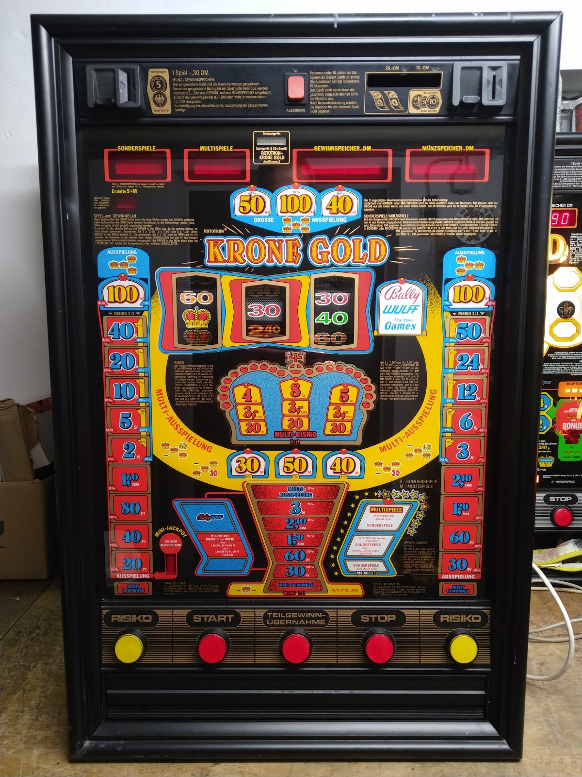 Krone Gold Rototron Ausf2 Bally Wulff 1991 1