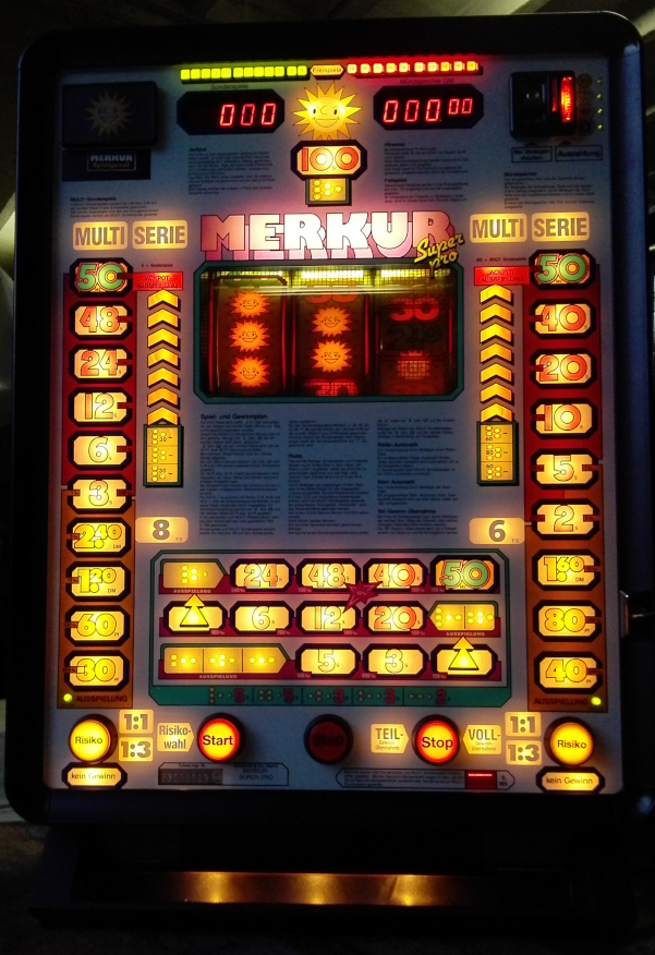 Super Pro Merkur adp Gauselmann 1991 ws LICHTTEST