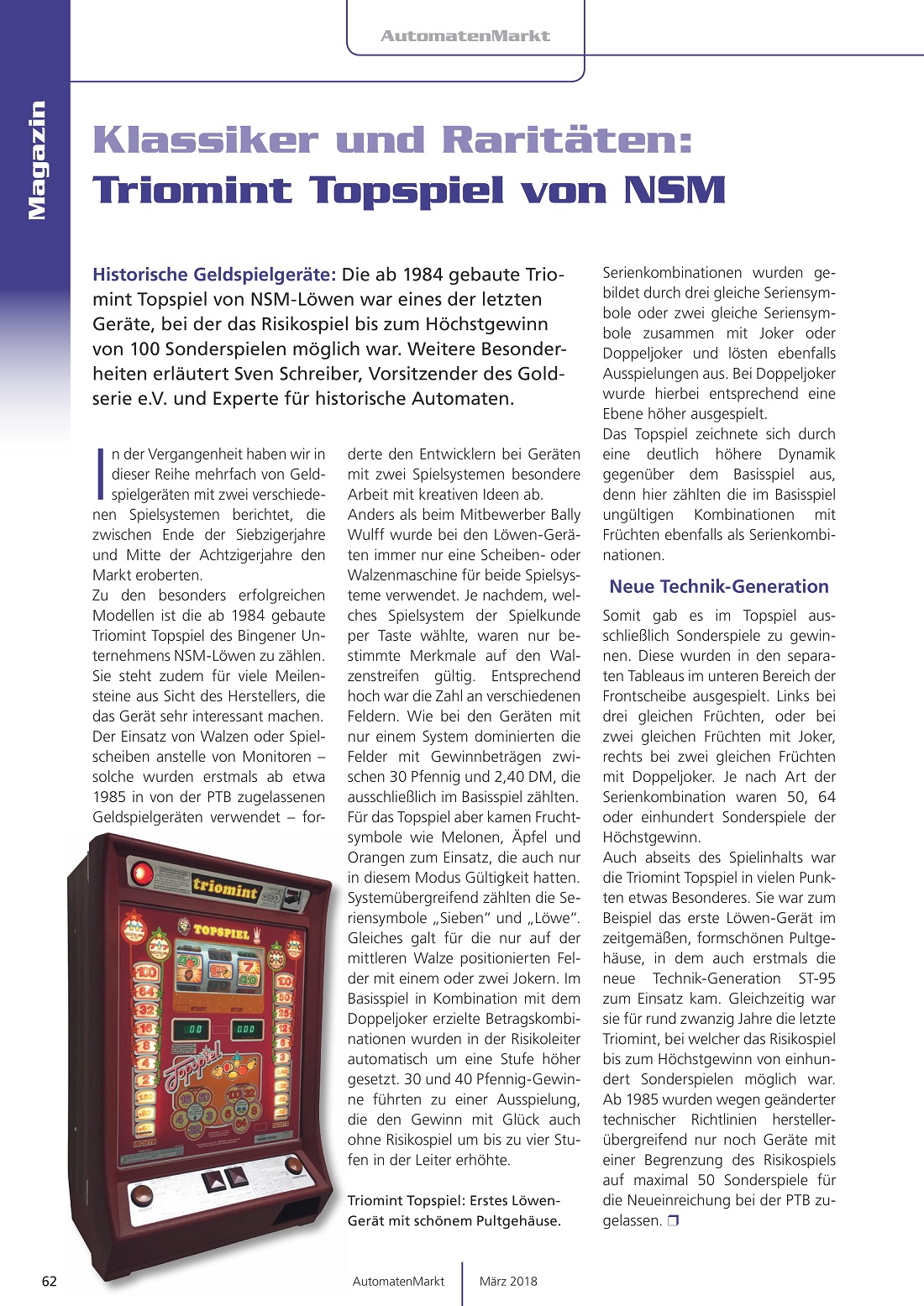 Topspiel Triomint NSM 1984 Printversion AM